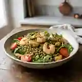 Salade tiède iodée aux lentilles croquantes