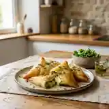 Samossas au fromage et pesto