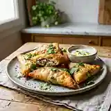 Samossas croustillants aux sardines et fromage frais