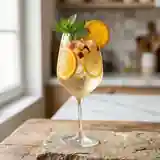 Sangria Blanche Pétillante et Menthe Fraîche