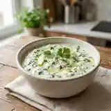 Sauce onctueuse fromage blanc et coriandre