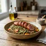 Saucisse de Morteau et Lentilles Fondantes