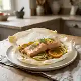 Saumon en papillote aux agrumes et fenouil, recette légère et savoureuse