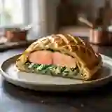 Saumon feuilleté aux épinards crémeux