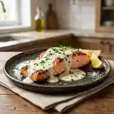 Saumon grillé à la sauce onctueuse citronnée