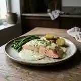 Saumon Poché Parfait et Sa Sauce Fraîche à l'Aneth