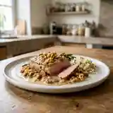 Sauté de veau crémeux aux fruits secs