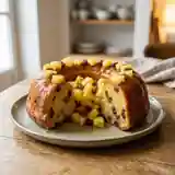 Savarin Moelleux à l'Ananas et Raisins au Rhum