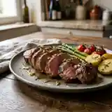 Selle d'agneau marinée à l'ail et au romarin, grillée à la perfection