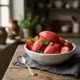 Sorbet fraise intense et fondant