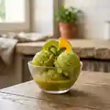Sorbet rafraîchissant kiwi et orange fait maison