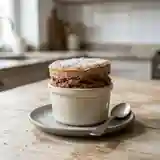 Soufflé au chocolat intense et crème de marrons onctueuse