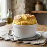 Soufflé au fromage léger et moelleux pour une personne