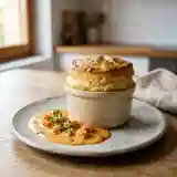 Soufflé de Saint-Jacques aérien aux écrevisses