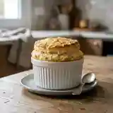 Soufflé d'endives au jambon et sauce fromagère onctueuse