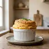 Soufflé aérien au pâtisson et fromage