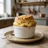 Soufflé moelleux à la mozzarella et à l'emmental