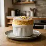 Soufflé moelleux au citron et aux amandes