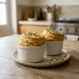 Soufflés d'aubergine aériens au fromage