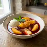 Soupe de pêches au vin rouge : dessert fruité et raffiné