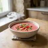 Soupe fraîche de pistaches et fraises : recette gourmande et saine