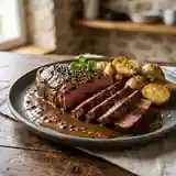 Steak de bœuf flambé au poivre noir : recette savoureuse et facile