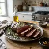 Steak sauvage grillé aux herbes et épices