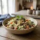 Taboulé au bœuf, vermicelles et coriandre fraîche : recette facile et gourmande