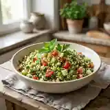Taboulé léger aux herbes fraîches et légumes croquants : salade fraîche et saine
