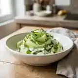 Tagliatelles de concombre au chèvre frais : recette fraîche et légère
