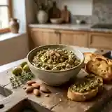 Tapenade gourmande aux olives vertes et amandes croquantes