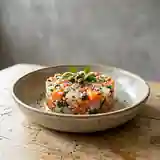 Tartare frais de saumon et daurade aux saveurs méditerranéennes
