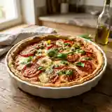 Tarte à la mozzarella fondante et croustillante