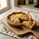 Tarte à l'oignon rapide et savoureuse pour 1 personne