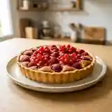 Tarte acidulée aux framboises et groseilles