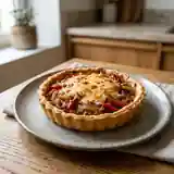 Tarte aigre-douce aux oignons caramélisés et poivrons fondants