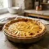Tarte au flan crémeuse aux pommes caramélisées