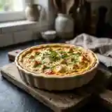 Tarte au poulet fondante à l'estragon frais