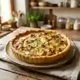 Tarte aux courgettes et oignons confits