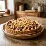 Tarte aux fruits allemande avec streusel croustillant