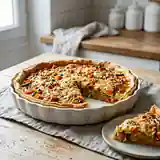Tarte aux petits légumes colorés et croustillante