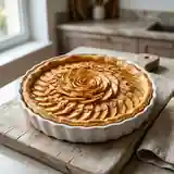 Tarte aux pommes crémeuse et amandes croquantes