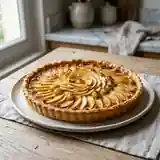 Tarte aux pommes et raisins blancs fondante et gourmande