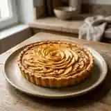Tarte aux pommes fondante aux amandes et miel doré