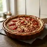 Tarte aux tomates fraîches et moutarde à l'ancienne