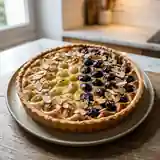 Tarte bicolore gourmande au raisin frais