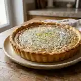 Tarte crémeuse au fromage blanc et pavot bleu