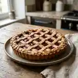 Tarte de Linz traditionnelle à la confiture de framboise