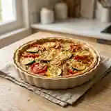 Tarte estivale aux légumes frais et herbes aromatiques