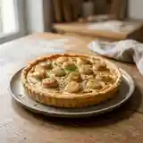 Tarte fine à la mousse de poisson et noix de Saint-Jacques